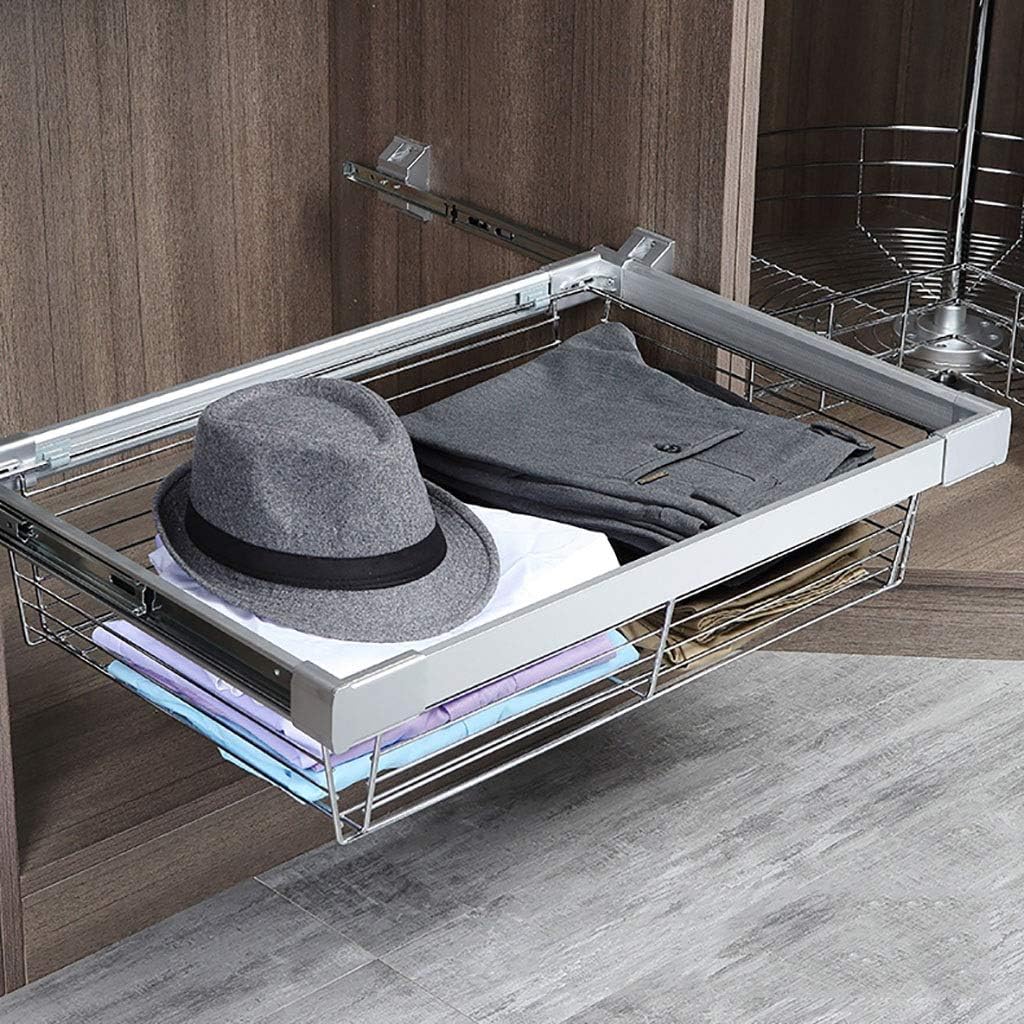 FKDEKUZI Adjustable Pull Out Wire Storage Basket,Wardrobe Storage