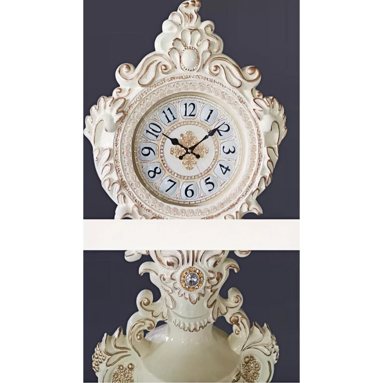 Reloj de pie Reloj de Piso con Movimiento Cuarzo Silencioso Estilo Europeo