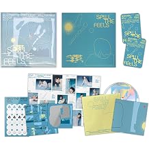 SEVENTEEN - 12th Mini Album SPILL THE FEELS Standard Ver. - FEEL BLUE Ver. Photo Book R + Sticker + Card + Folded Poster + 2 Pin Badges + 4 Extra Photocards