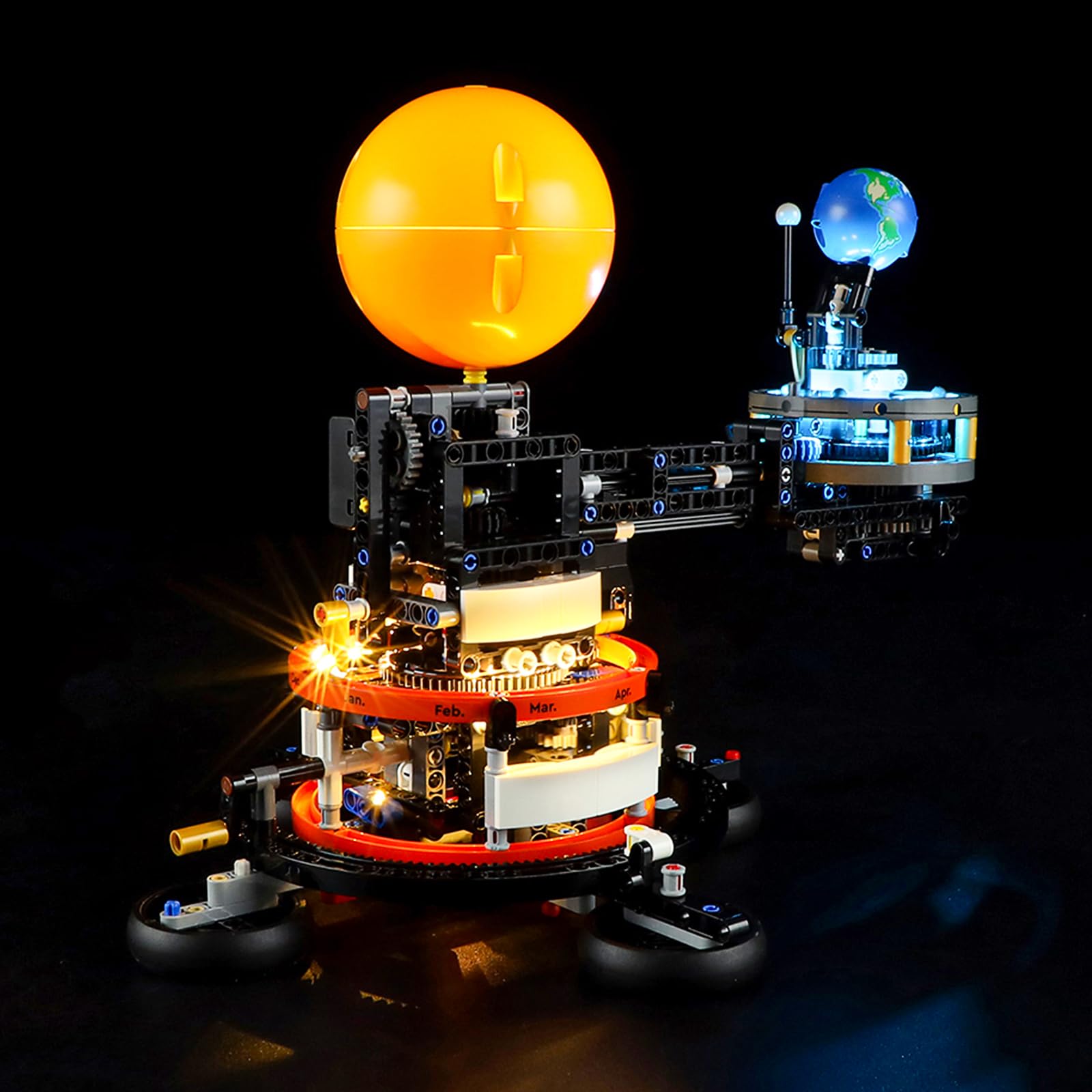 LED Light Kit Compatible with LEGO Planet Earth and Moon in Orbit - Lighting set for Technic 42179 (Model Set Not Included)