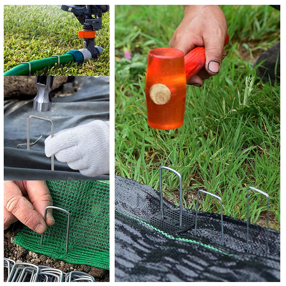 Picchetti Da Giardino A U In Acciaio - Set Da 50 Pezzi - Pioli Multiuso Per Fissare Telo Pacciamatura, Reti, Tappeto Erboso - Antiruggine
