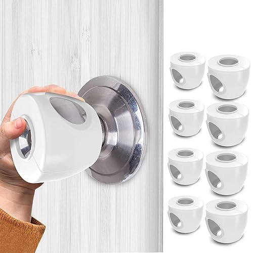 TinyPatrol - Juego de 8 tapas para pomo de puerta de seguridad para bebés techo infantil fáciles de instalar y quitar en las puertas diseño