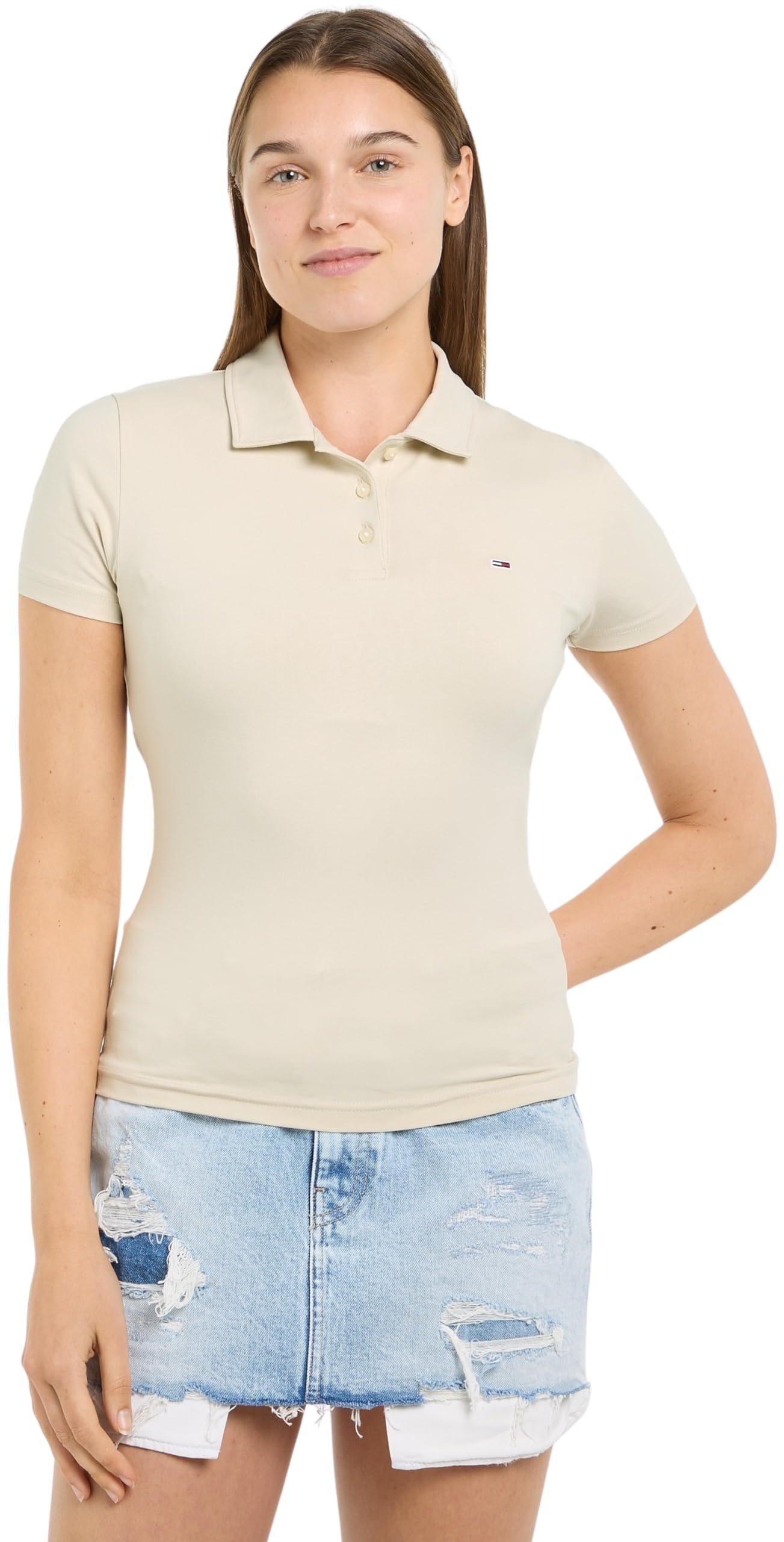 Tommy Jeans Maglietta Polo Maniche Corte Donna Tjw Slim Essential Polo Ss Slim Fit