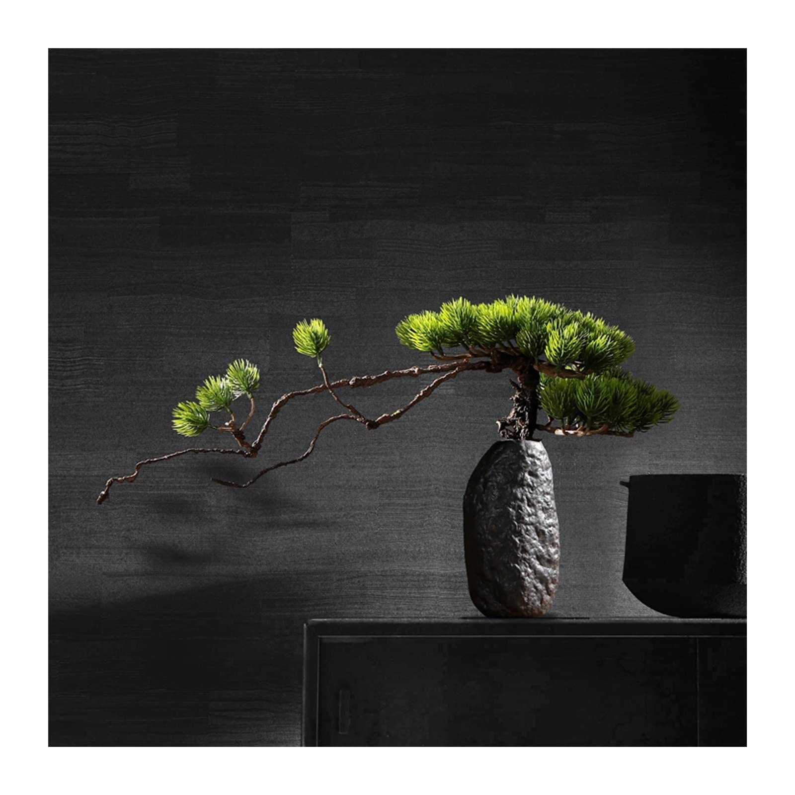 SEWACC Knstlicher Bonsai-Baum Rot  Pflegeleichte Kunstpflanze Fr  Zuhause, Bro Und Deko