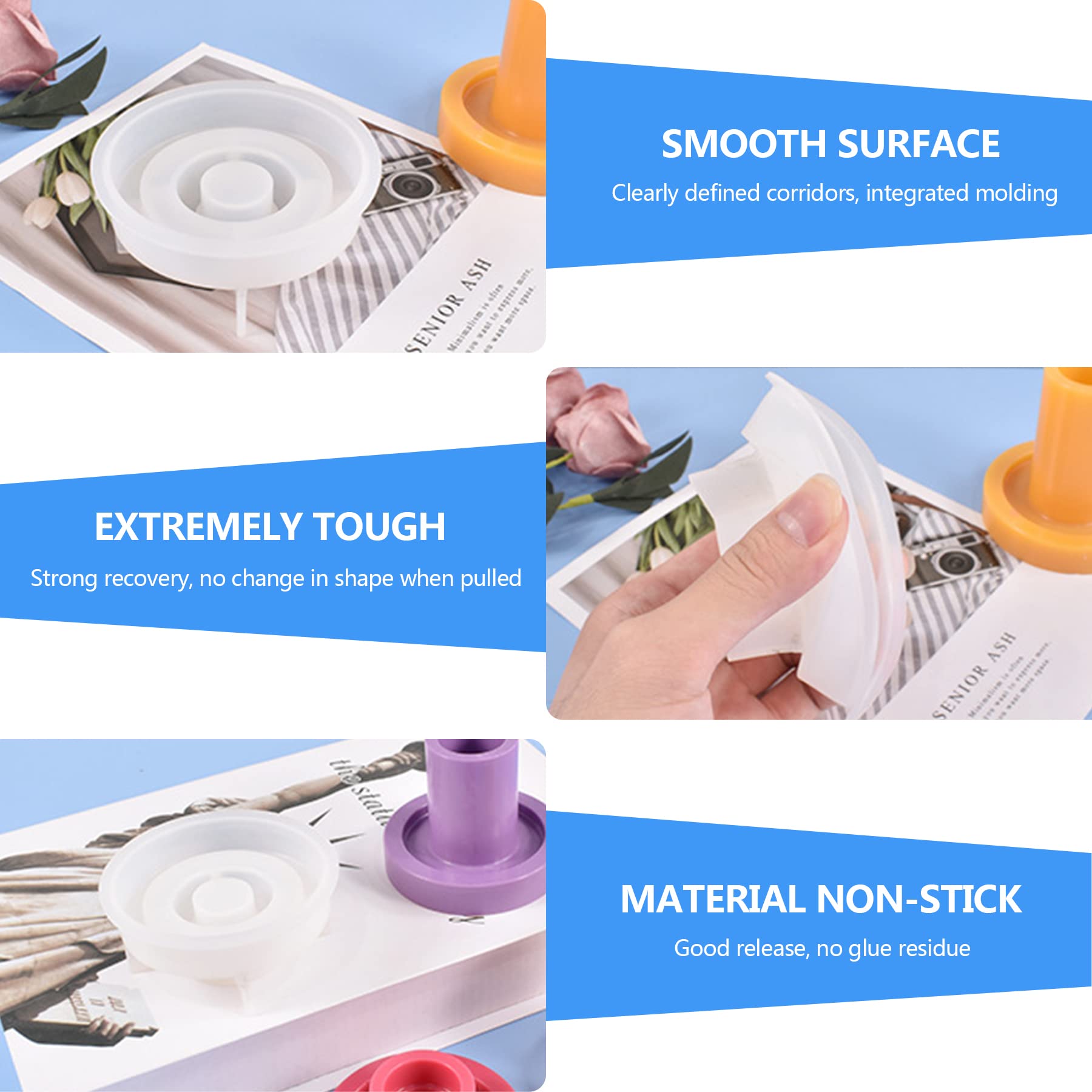 Moule Pour Chandelier élégant-Moule à Bougie En Spirale à Long Pôle Pour Décorat