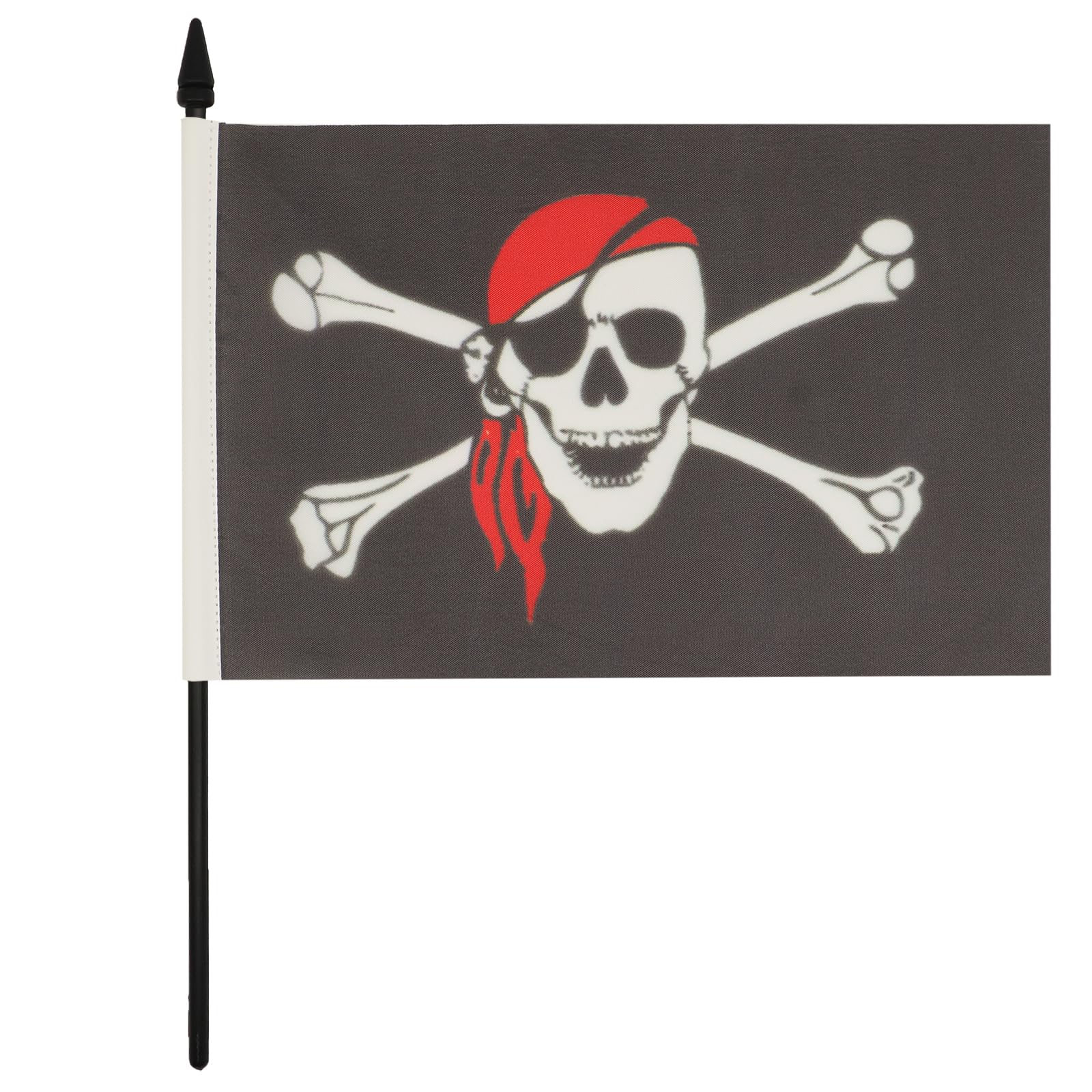 AZ FLAG Tischflagge Pirat Don't Give Up The Ship 21x14cm - Polyester Mit Schwarzem Sockel