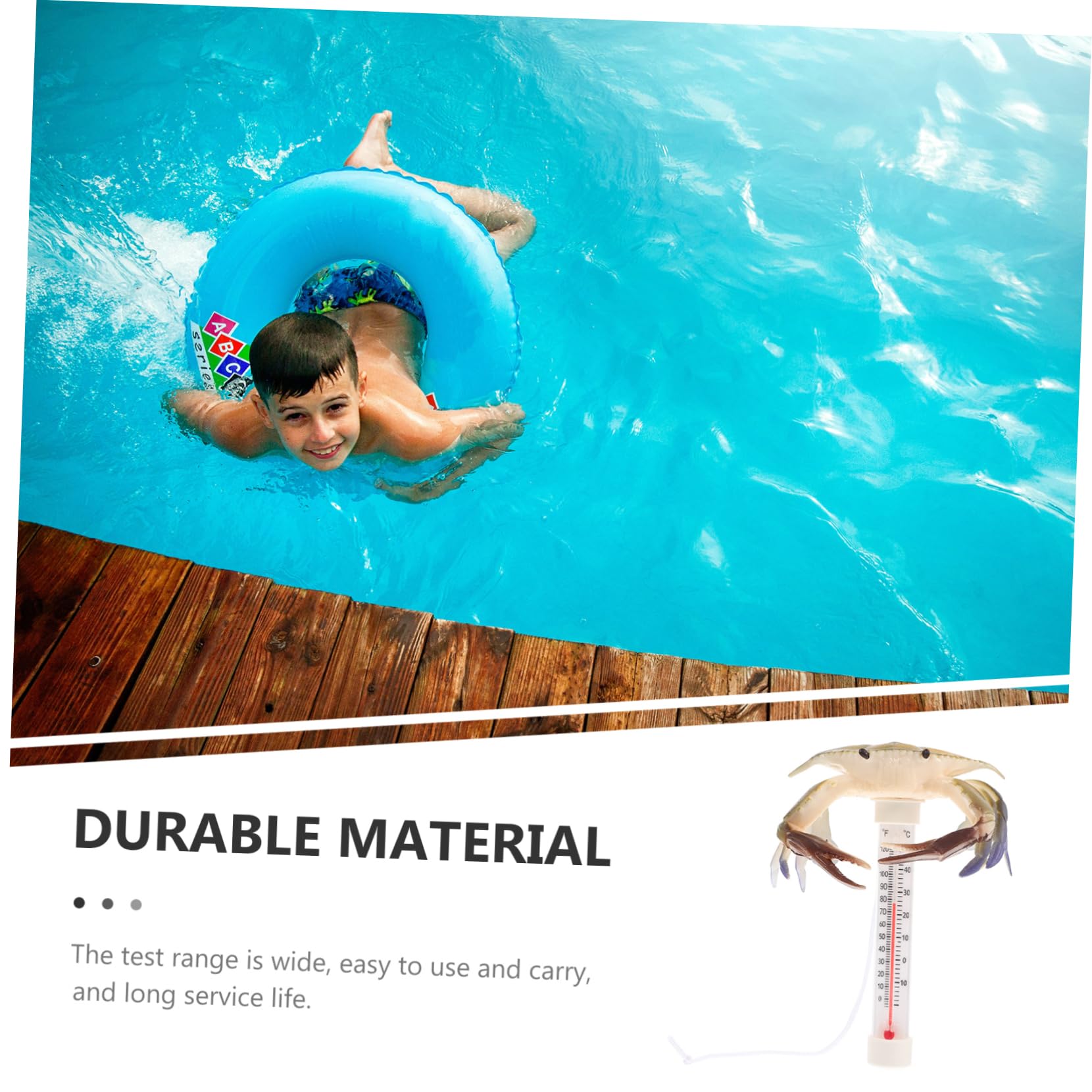 TOPBATHY 5 Pièces Thermomètre De Piscine Thermomètre À Eau Flottant Mesureur De Température De Piscine De Bain À Remous Jauge De Température D'Eau Jauge D'Eau De e
