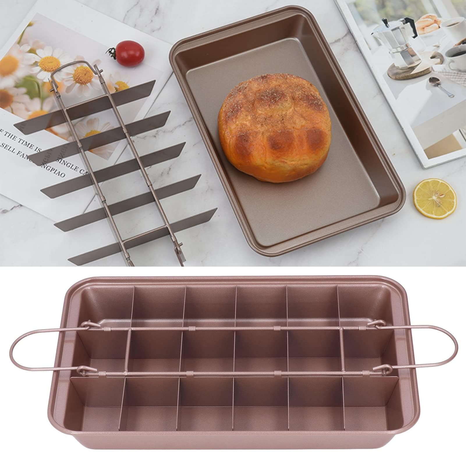 Teglia da Forno per Brownie Teglia da Forno per Brownie Teglia da Forno Antiaderente in Acciaio Ad Alto Tenore di Carbonio Acciaio Ad Alto Tenore di Carbonio per Ciambella Torta