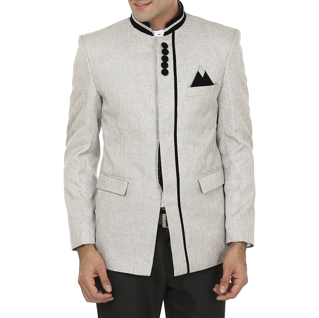 wintage Men's Rayon Bandhgala Festive Nehru Mandarin Blazer -Three Colors-picture-40
