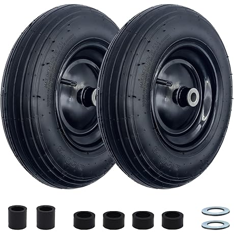 3/4 Axle Lawn Cart Wheels (Set of 2)