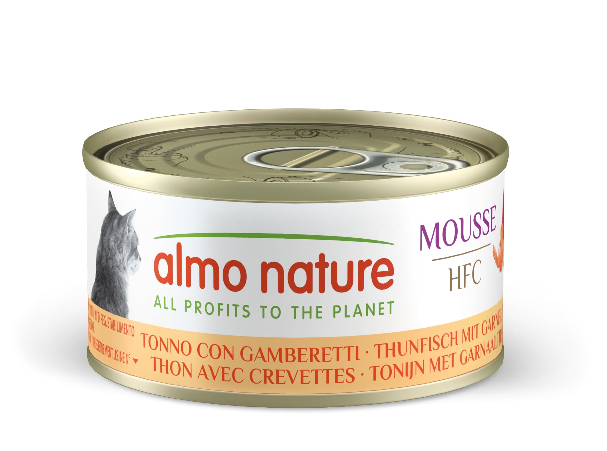 Kittens favorite food: Almo Nature HFC Mousse, Adult Cat Food, Tuna with Shrimp, 24 cans