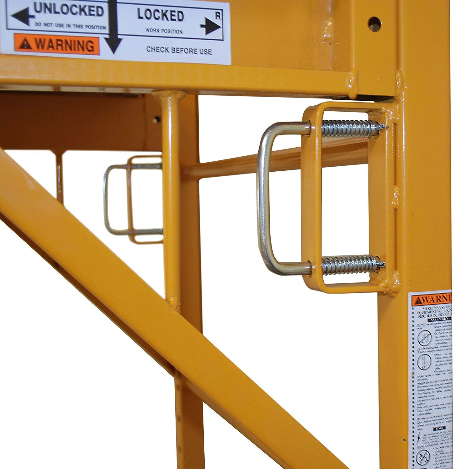 CBMScaffold Multipurpose Maxi Square Baker Style Scaffold Tower with Improved Clamp on 18" Outrigger Package - 12ft., 1,000-Lb. Capacity, Model# 2MFS18O