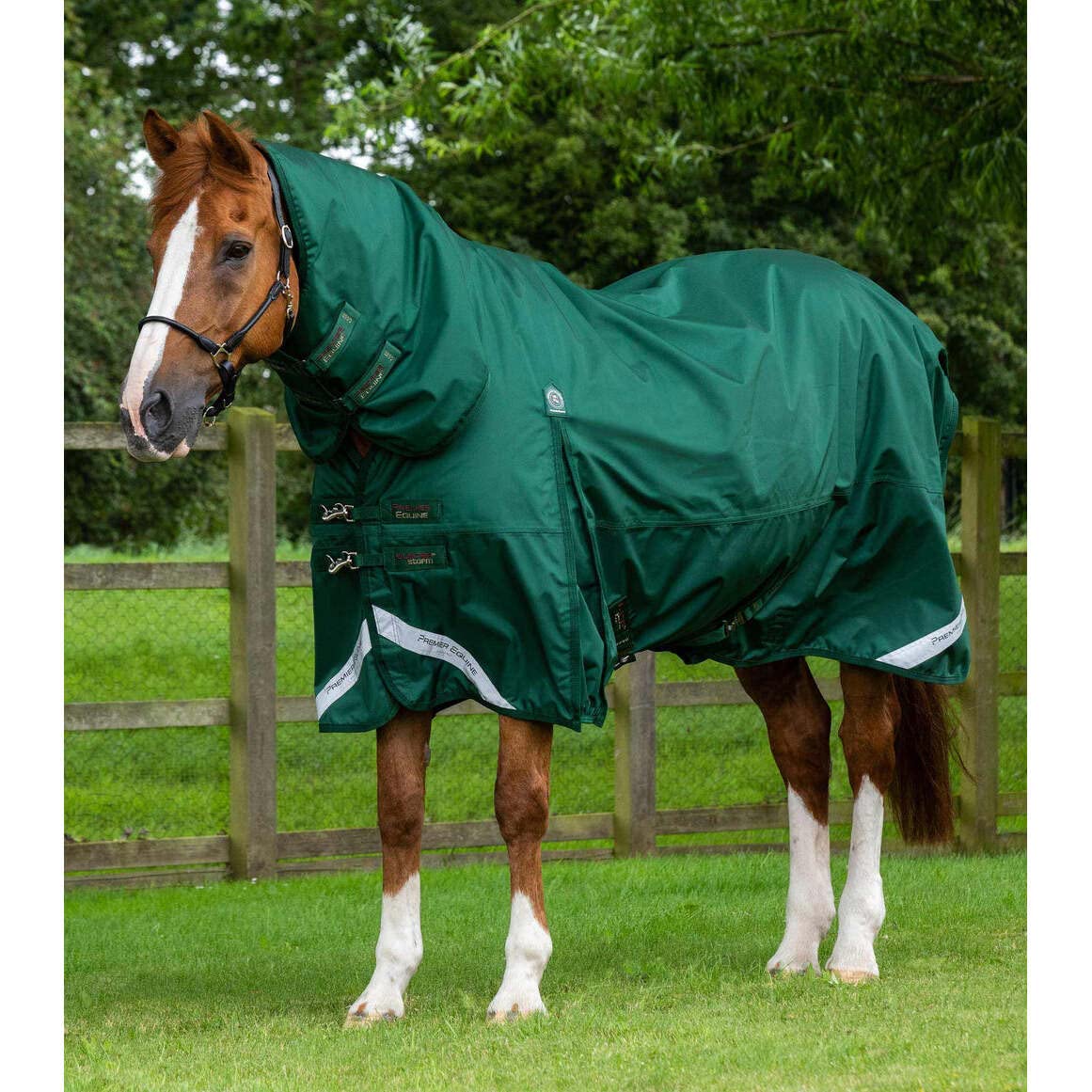 Premier Equine Coperta Impermeabile per Cavalli con copricollo Buster Storm Classic 220 g