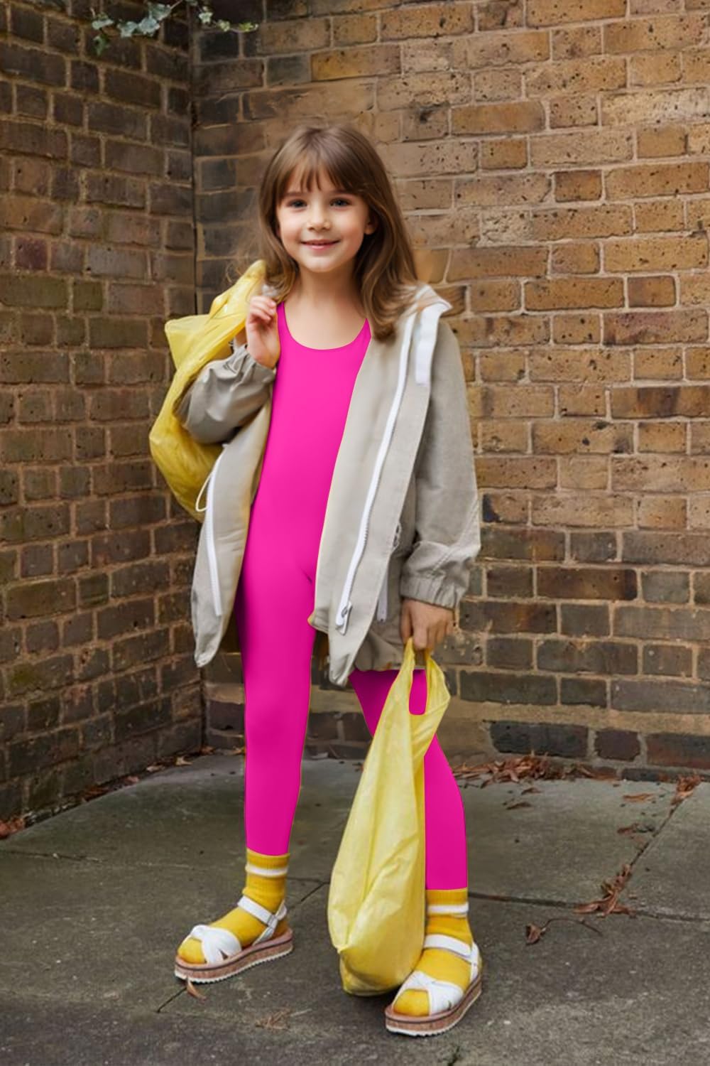 YgneeDom Kids Girls Sleeveless Tank Unitards One Piece Stretchy Spandex Full Body Leotard Bodysuit Dance Costumes - Image 2