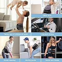 Vista 5 de FESAS Breathable Back Brace with Lumbar Pad - Support Belt for Lower Back Pain Relief, Suitable for Women & Men, Ideal for Herniated Disc &