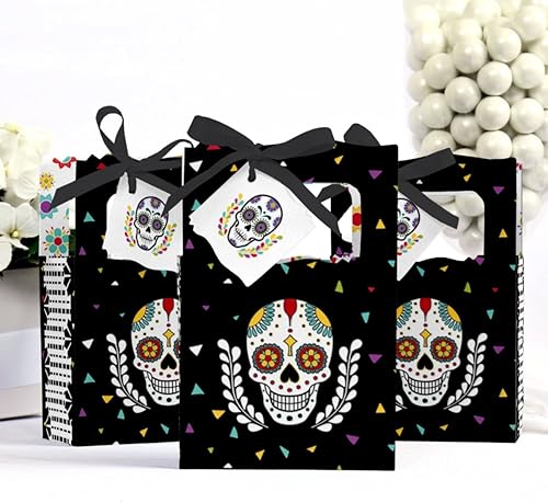 Miniatura 2 de DAY OF THE DEADHalloween de azúcar Cráneo Party Favor cajasConjunto de 12