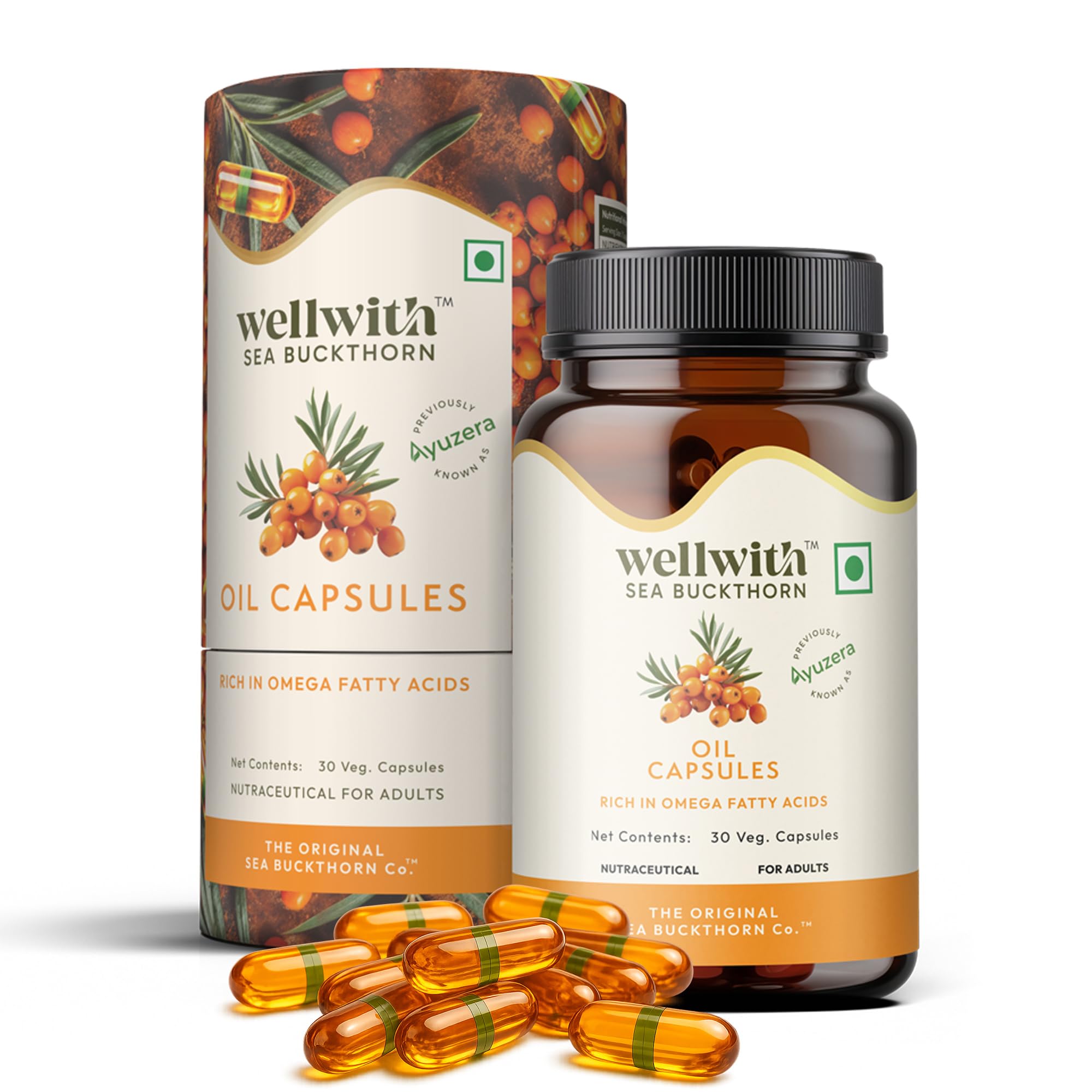 Ayuzera Sea Buckthorn Oil Omega 7 500mg, 30 Softgels Capsules, 15-Day Supply| Rich In Omega 3, 6 & 9 For Muscle, Bone, Heart & Skin | Dietary Supplements, 500mg Each-image-29