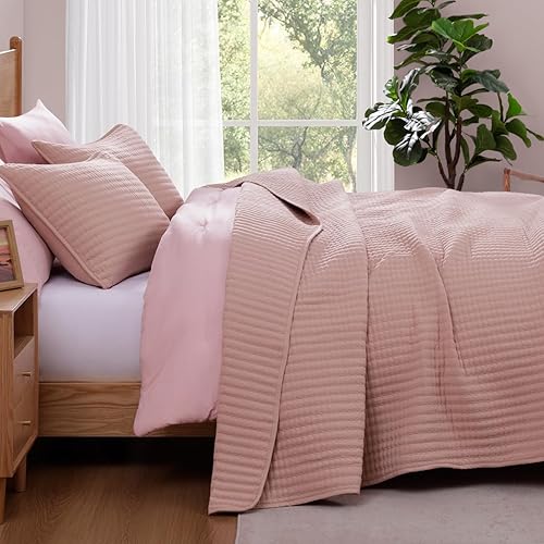 Miniatura 13 de WRENSONGE - Juego de edredón blanco tamaño queen de 3 piezas, colcha ligera para todas las estaciones del verano, juego de ropa de cama suave con 2