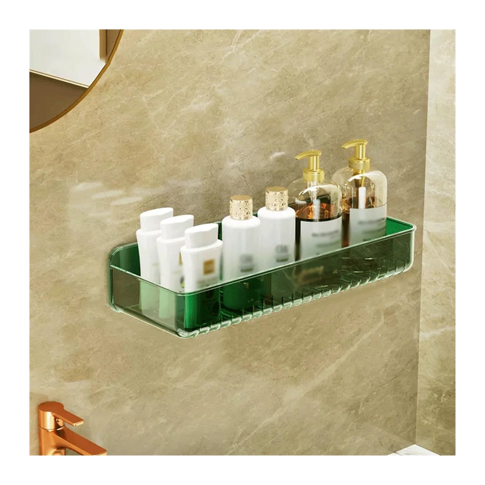 Support de douche étagère de rangement murale plastique salle de bain