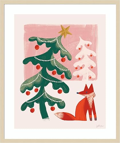 Miniatura 2 de Amanti Art Framed Wall Art Print 25x21 Retro Holiday III by Janelle Penner, Holidays Wall Art, Whimsical Decor, Medium Poster Painting Artwork for