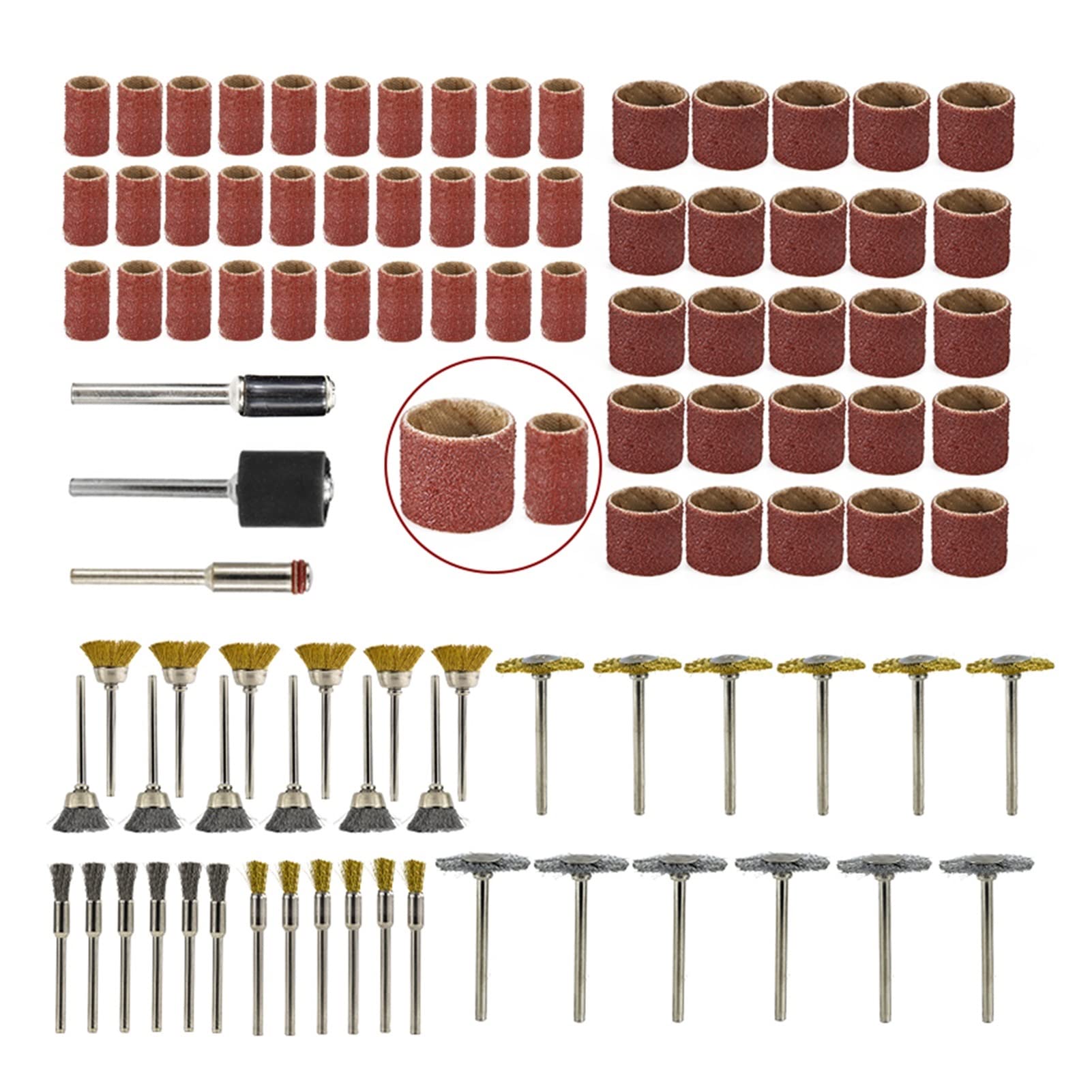 Juego de herramientas de pulido de metal de 99 piezas, tambor de lijado con cepillo de rueda de pulido de alambre, kit de accesorios (color: caja de 99 piezas)