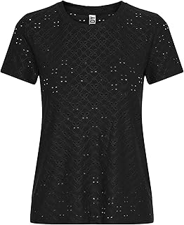 بلوزة كاثينكا تاج بأكمام قصيرة للنساء من اونلي، مقاس S، لون أسود