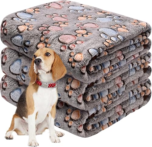 Awaytail Paquete de 3 mantas para perros medianos, mantas para cachorros para sofá, mantas para mascotas para cama de perro, manta de gatito, mantas