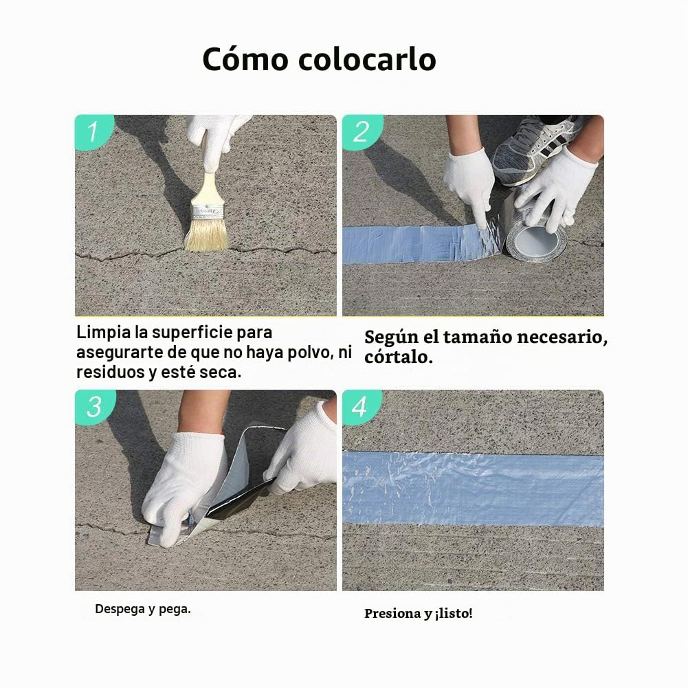 Cinta adhesiva fuerte de aluminio de goma de butilo para reparar fugas de tuberías de techo, pared, 30 cm de ancho, 5 m