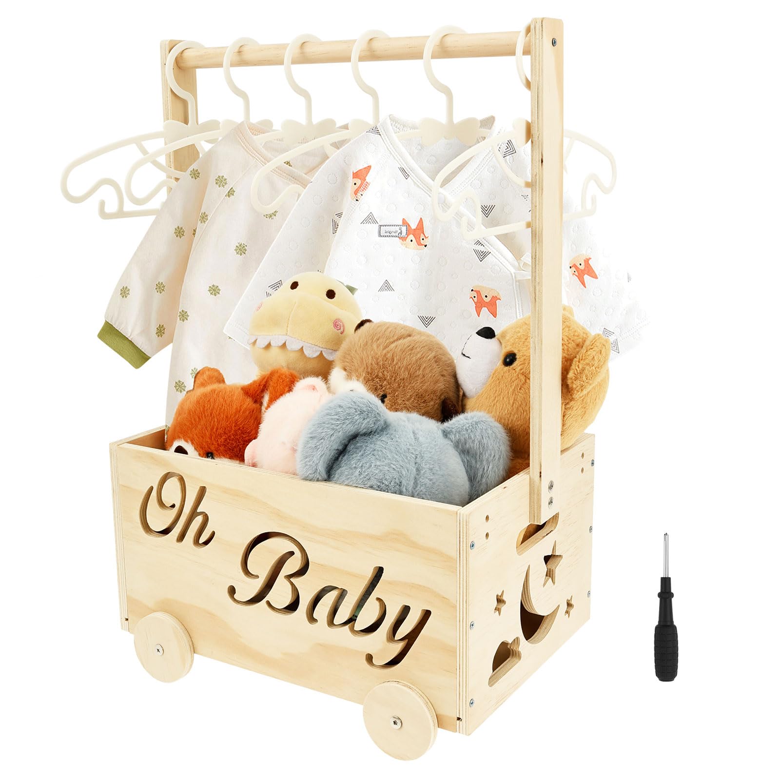 Cesta de regalo de bebé para solucionar el desorden de juguetes, ropa y zapatos en casa