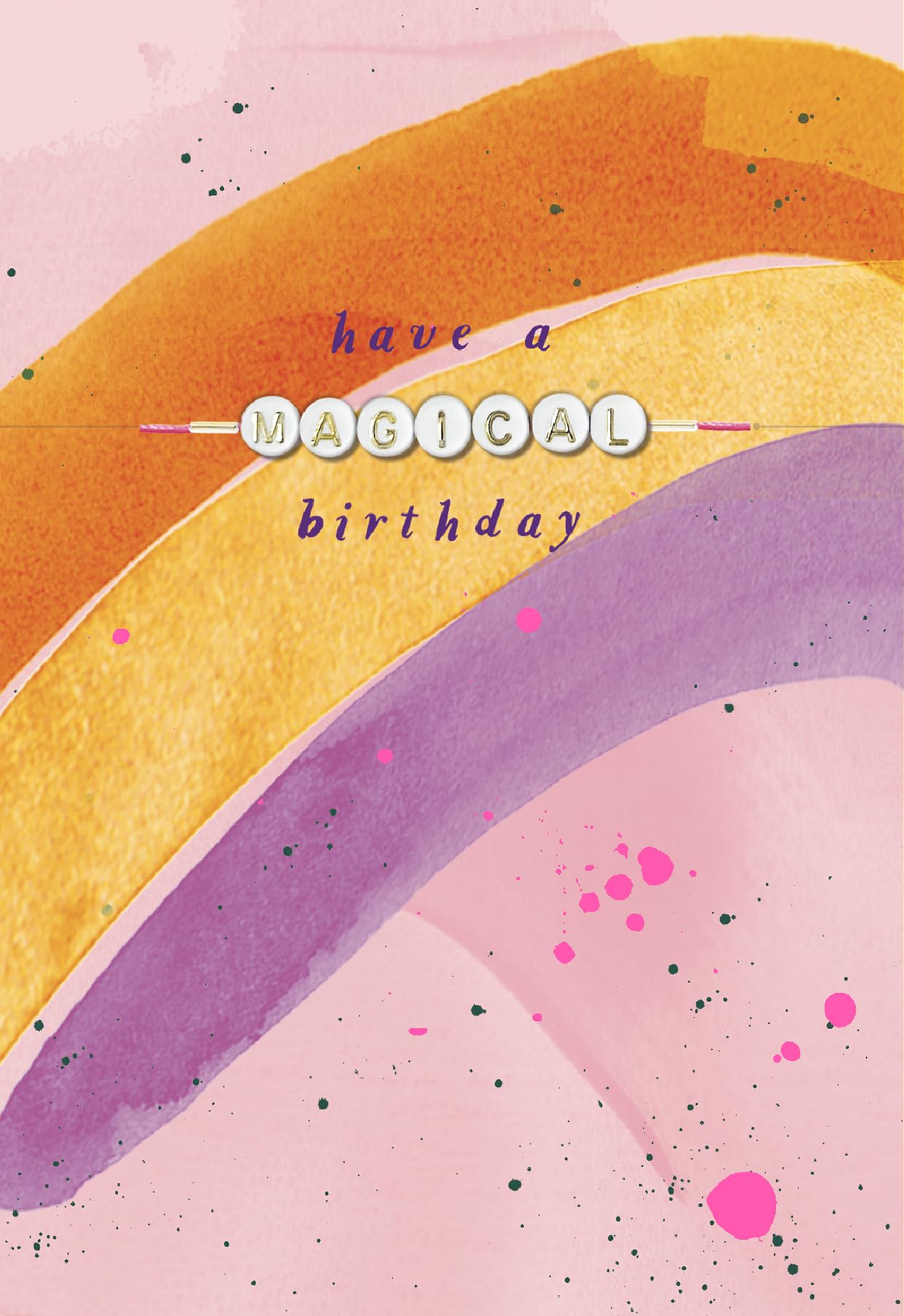 Hotchpotch Cute Birthday Card With Detachable 'Swiftie Inspired' Bracelet Spelling Out 'Magical'