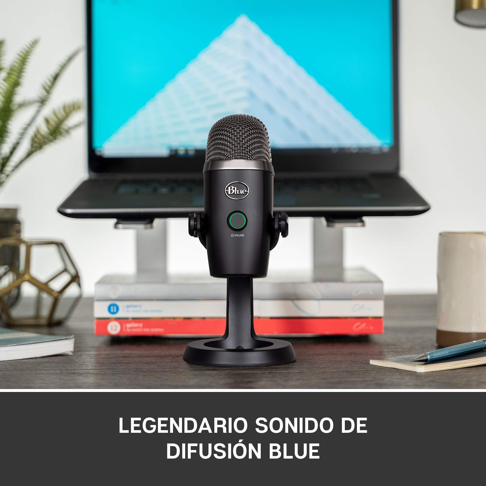 Logitech for Creators Blue Yeti Nano Micrófono de condensador USB Premium, Grabación, Streaming, Gaming, Podcasting, PC, Mac, Efectos Blue VO!CE, Cardioide y Omnidireccional, Sin Latencia - Negro | Grabación, Streaming, Gaming, Podcasting, PC, Mac, Efecto