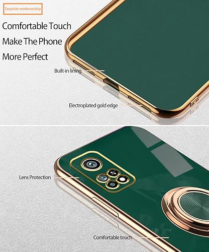 Miniatura 9 de Compatible con Xiaomi Mi 10T Case Ring Holder Magnet Green, Funda de teléfono para Mi 10T Pro, funda de silicona a prueba de golpes, cubierta