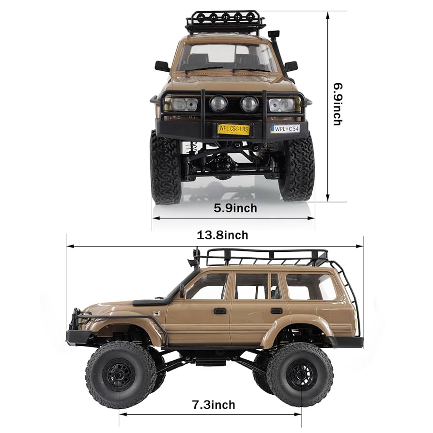 Amazon.com: WPL C54-1 RC Crawler, 1/16 LC80 4x4 RC Rock