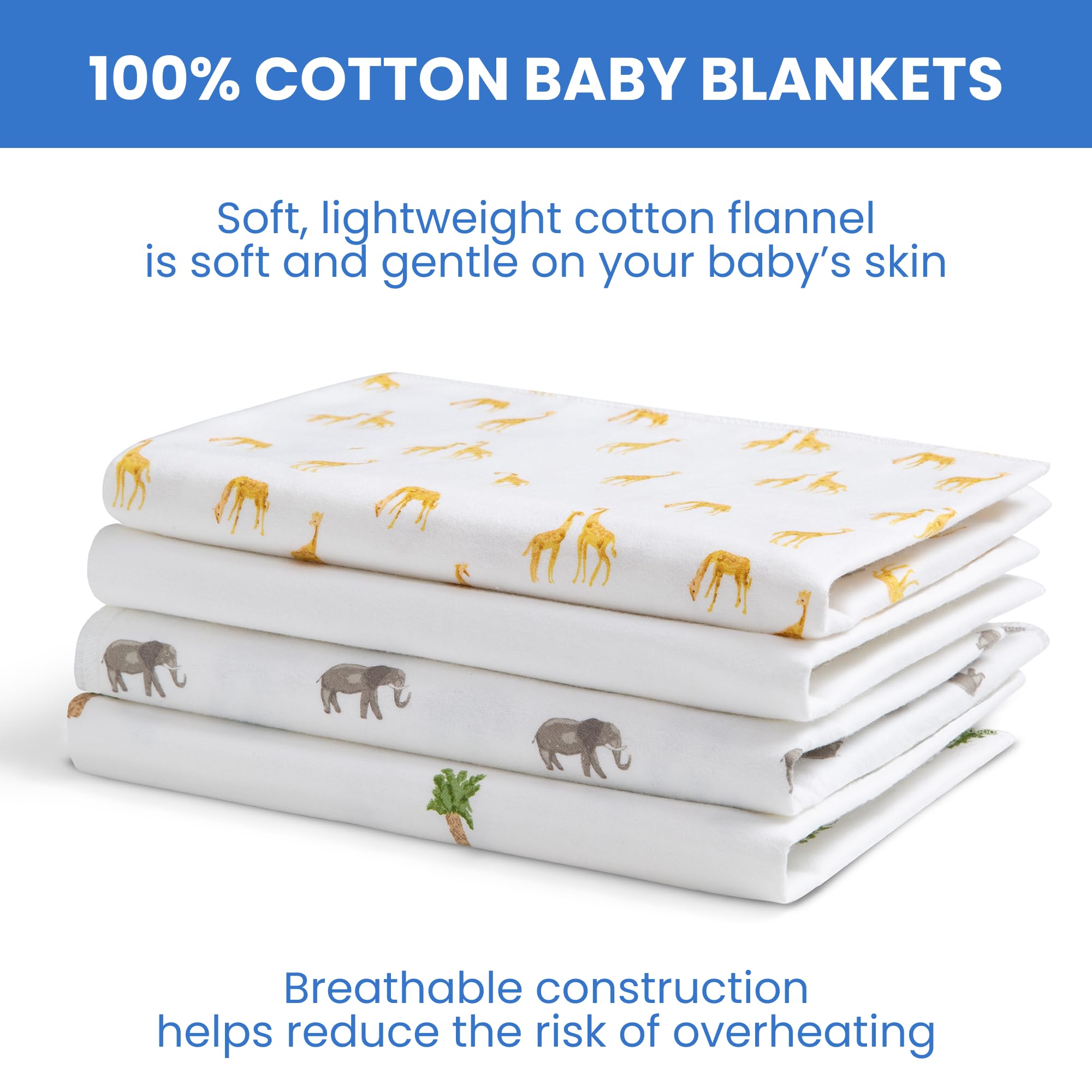Delta Children Baby Blankets - 4 Pack Flannel -4 Delta Children Baby Blankets - 4 Pack Flannel -4