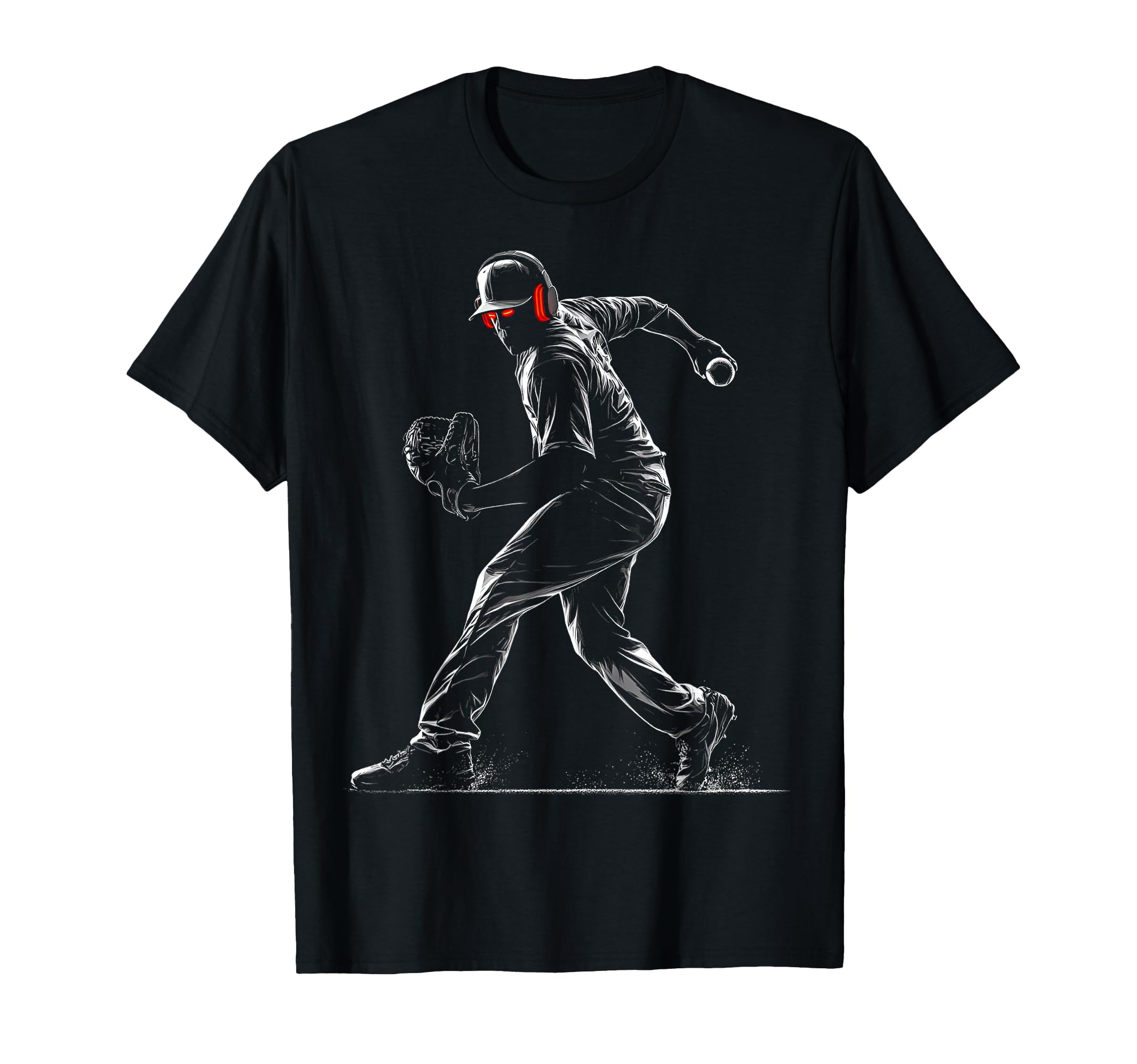 Headphone Motif Baseball T-Shirt