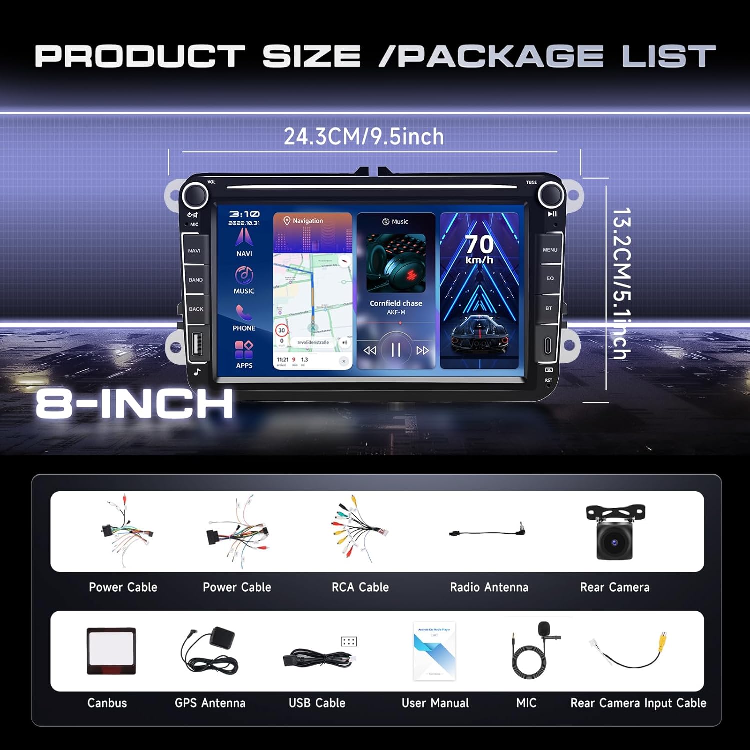 Product Size and Package List