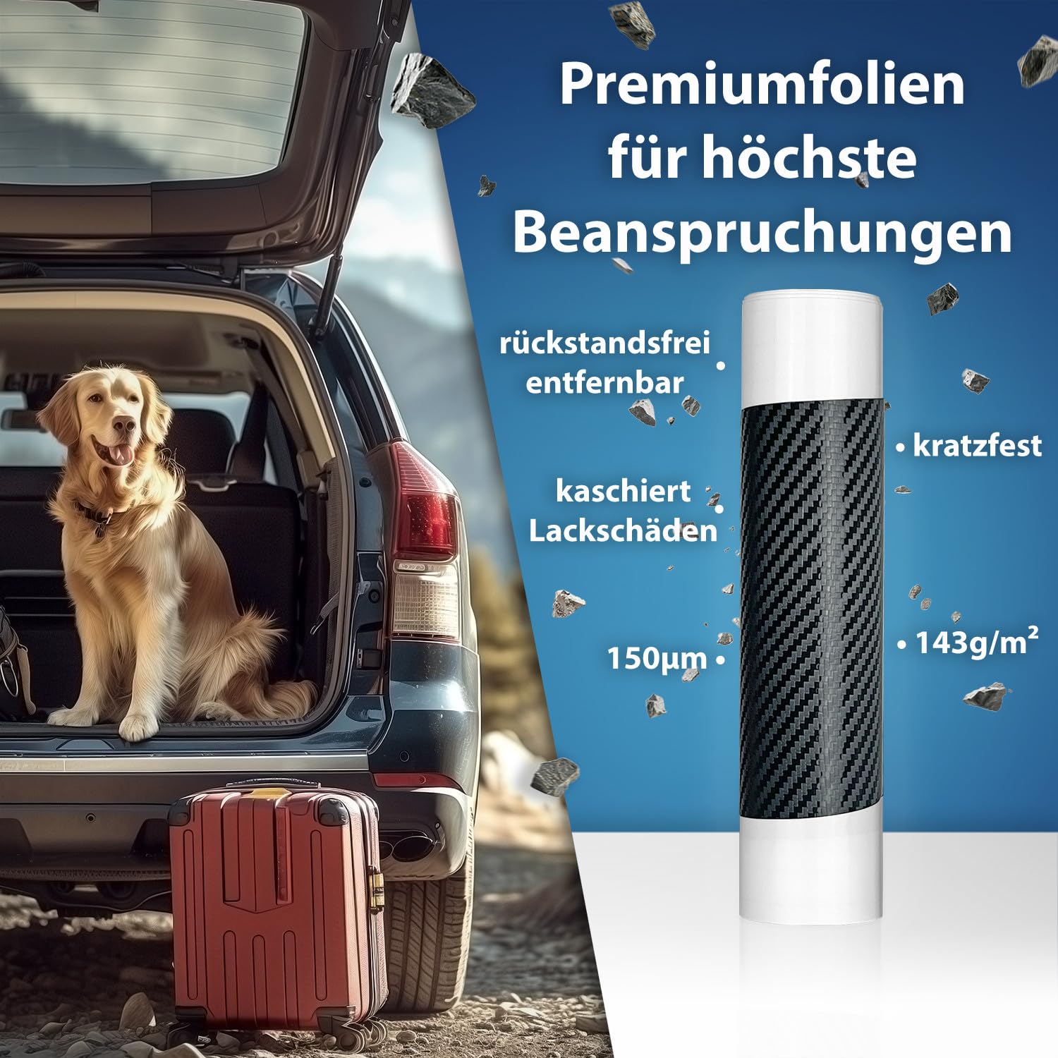 Ladekantenschutz passend für Audi A6 C8 Avant 2018-2025 & S6/RS6 (5-Türer, Kombi): Hochleistungsfolie, Lackschutzfolie & Kratzschutz für Kofferraum, Stoßstange, Schweller | Transparent