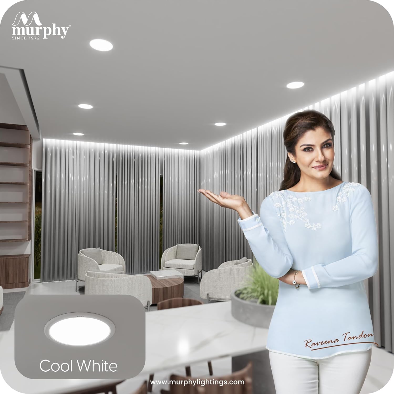 Murphy EVO 15W RD LED Panel Light | Cool White 6500K | Recessed Ceiling Light | 1500 Lumens | 150mm Cutout | Shockproof PC Body | 4kV Surge Protection | BIS Approved |2-Year Warranty |Pack of 2 3