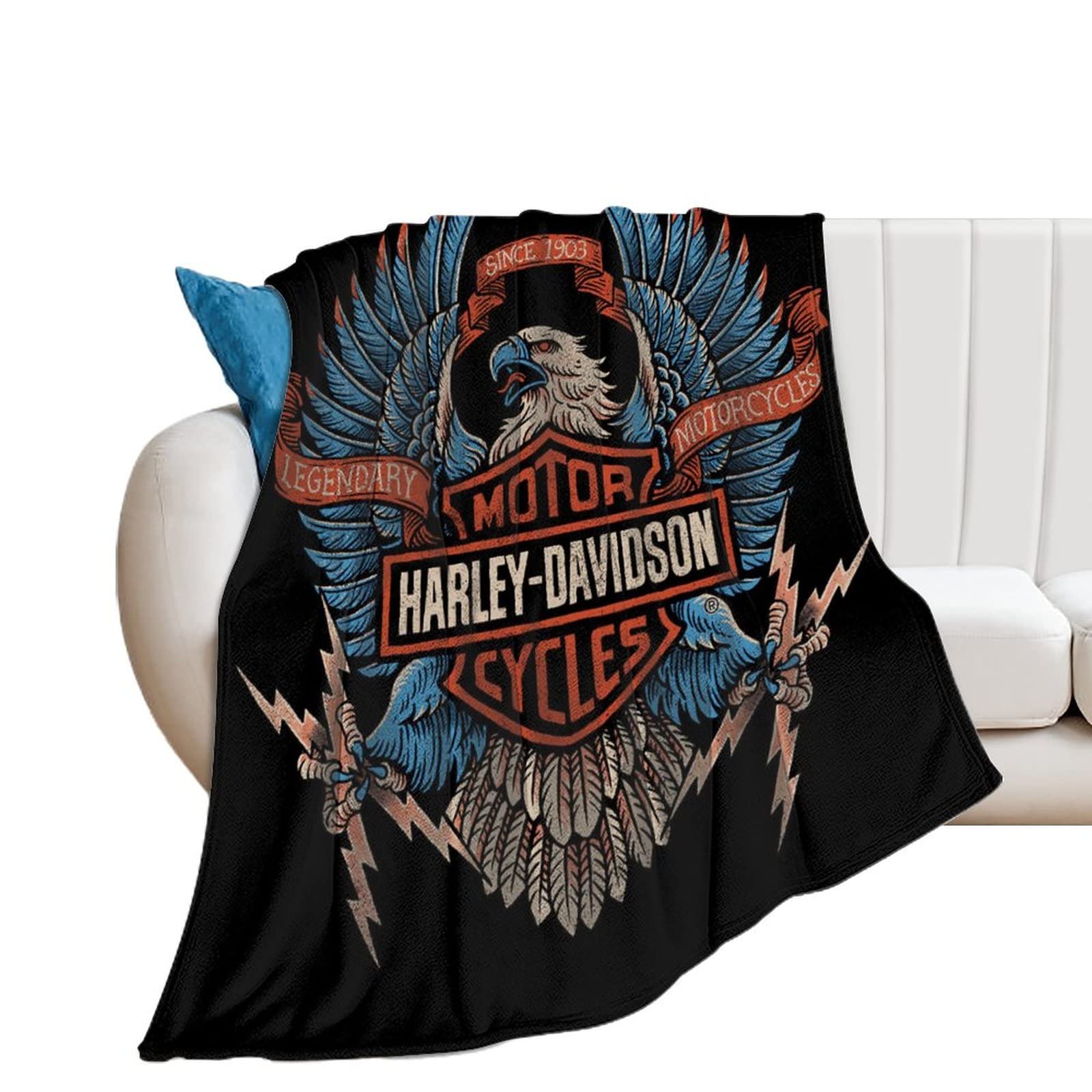 Amazon｜Harley-Davidson ハーレーダビッドソン 毛布 ブランケット  