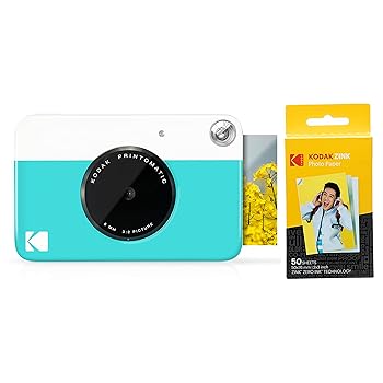 Kodak PRINTOMATIC Digital Instant Print Camera with Paper 50-pack Bundle Blue