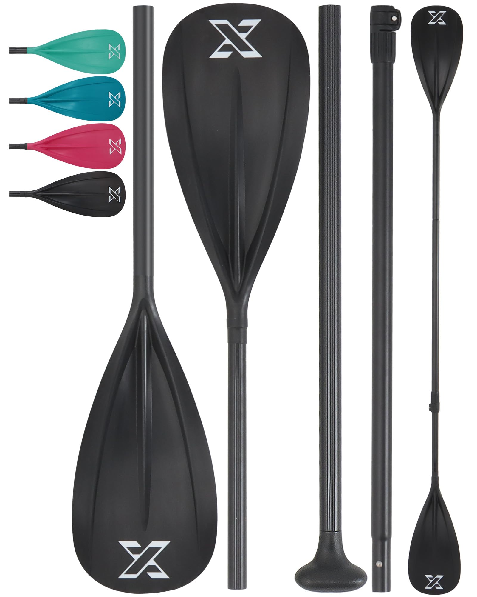 ZLX SUP Paddle 3 & 4 Pezzi Regolabile in Alluminio,SUP Paddle 167-208cm con Lama in Fibra di Vetro,Perfetto per Surf, Galleggiamento e Divertimento degli Sport Acquatici