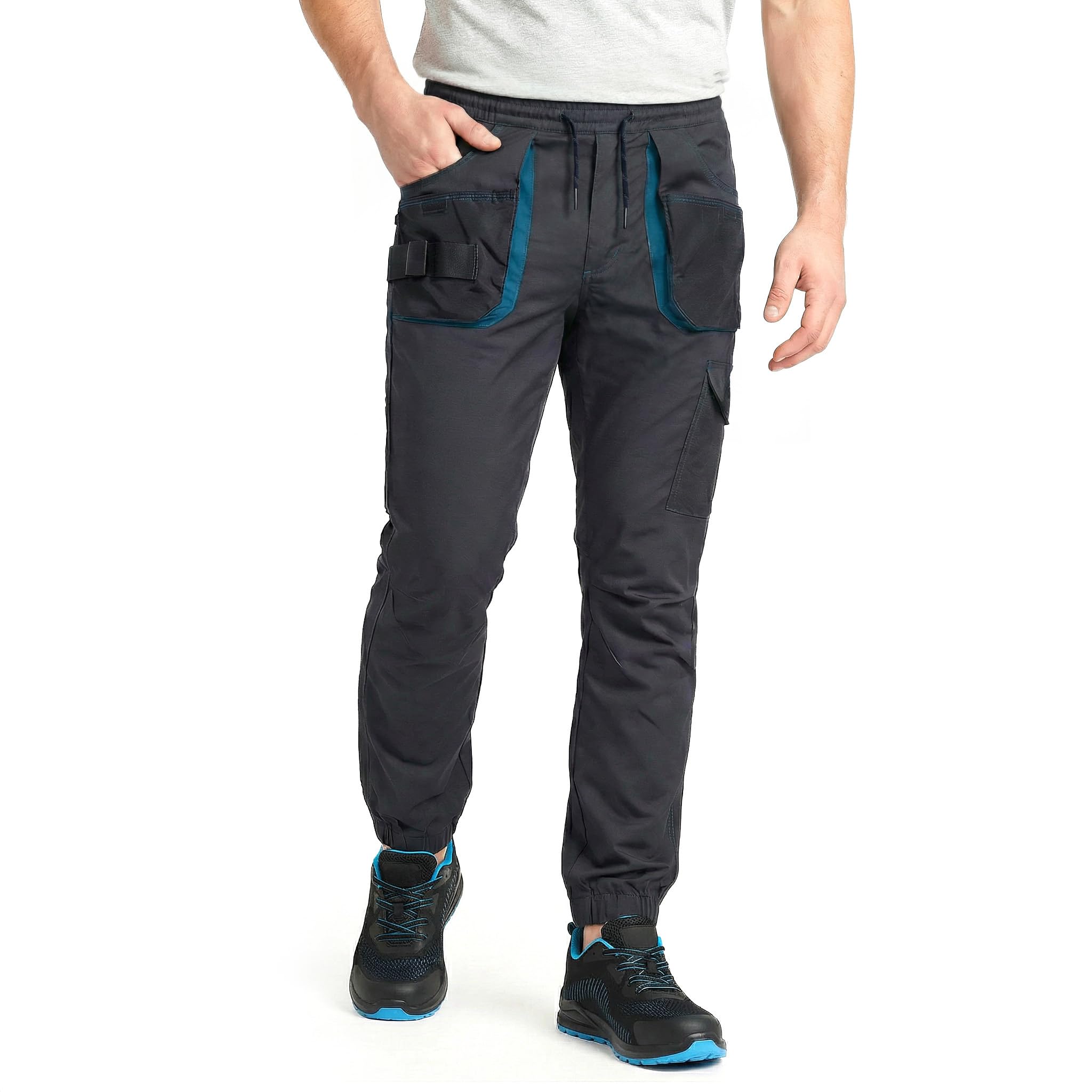 DINOZAVR Pantalones de Hombre Revolt Sport - Pantalones de Trabajo de Hombre - Pantalones de Hombre elásticos con Bolsillos multifuncionales