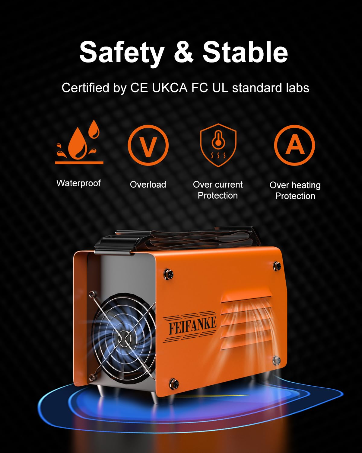 FEIFANKE ARC140 Ultra Mini Inverter Schweißgerät – 140 A IGBT DC Elektroden Schweißgerät mit Lift TIG, LED-Anzeige, Anti-Stick, 210 x 130 x 90 mm