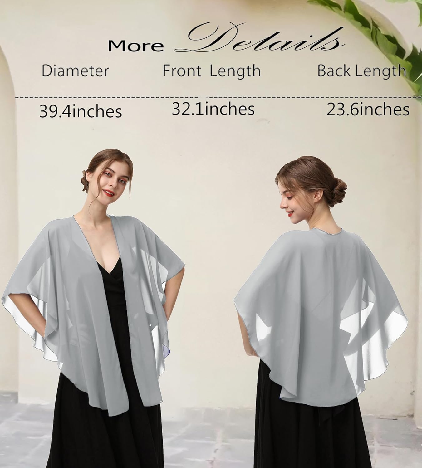 Shawls and Wraps for Evening Dresses Sheer Chiffon Women Elegant Soft Silky Scarf Scarve Wedding Bridal Stole - Image 5