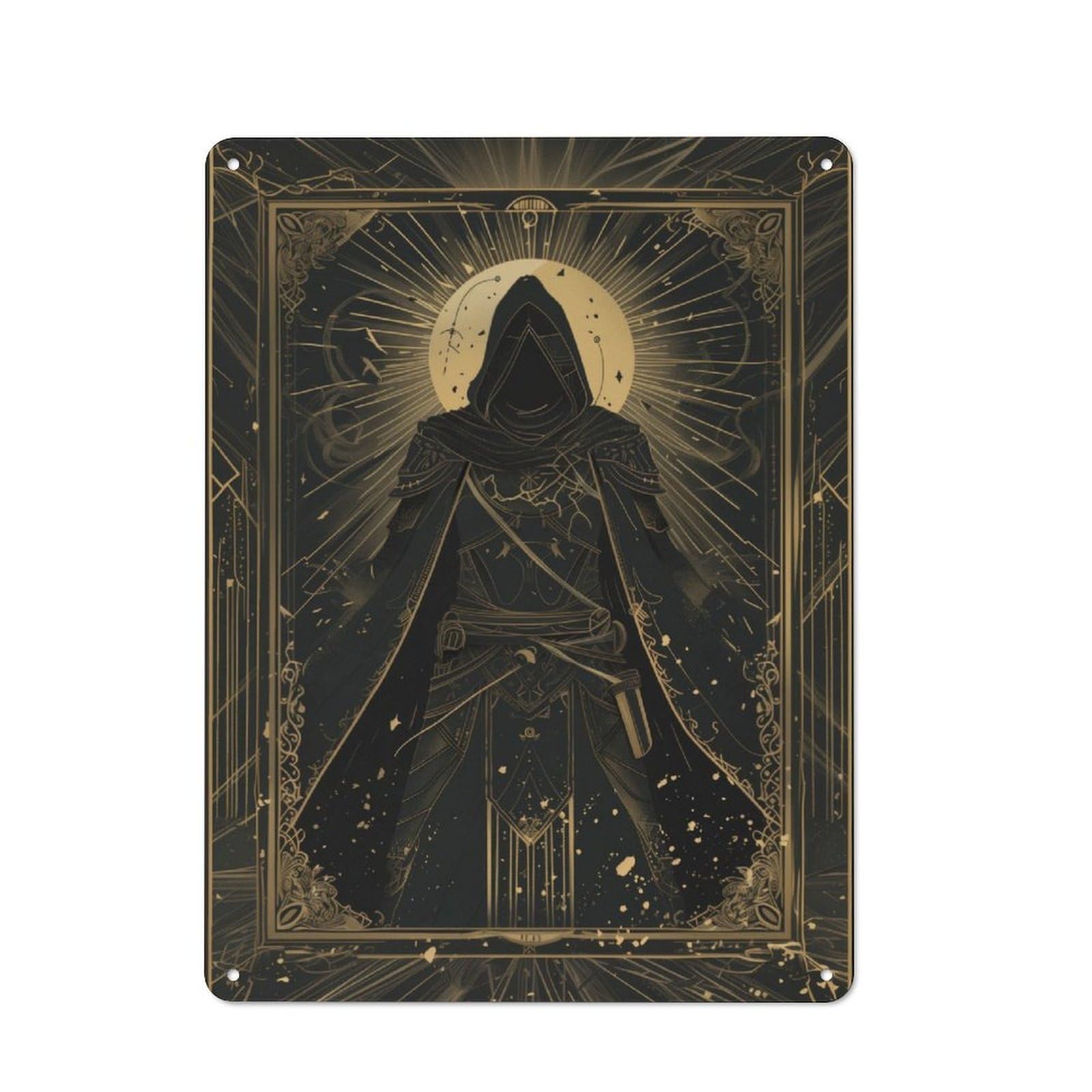 Junmoney Sunlit Secret Printed Metal Sign 40X30cm For Home Bar Wall, With Clear Vintage Wall Decor Character