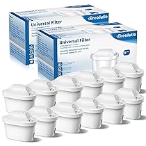 BREOILUTLE Filtri, Compatibili con Brita Maxtra+ Plus, Maxtra Pro All-in-1 Filtro, Filtro per Bollitore Compatibile Con Brita Mavea Filtri per acqua, 12PCS Filtro By BREOILUTLE, Riducono Cloro,Odori