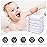 Cute Castle 12 Pack Muslin Baby Washcloths - Large 12\'\' by 12\'\' - Ultra Soft 100% Cotton - Super Absorbent Burp Cloths for Unisex, Boy, Girl -Stripe