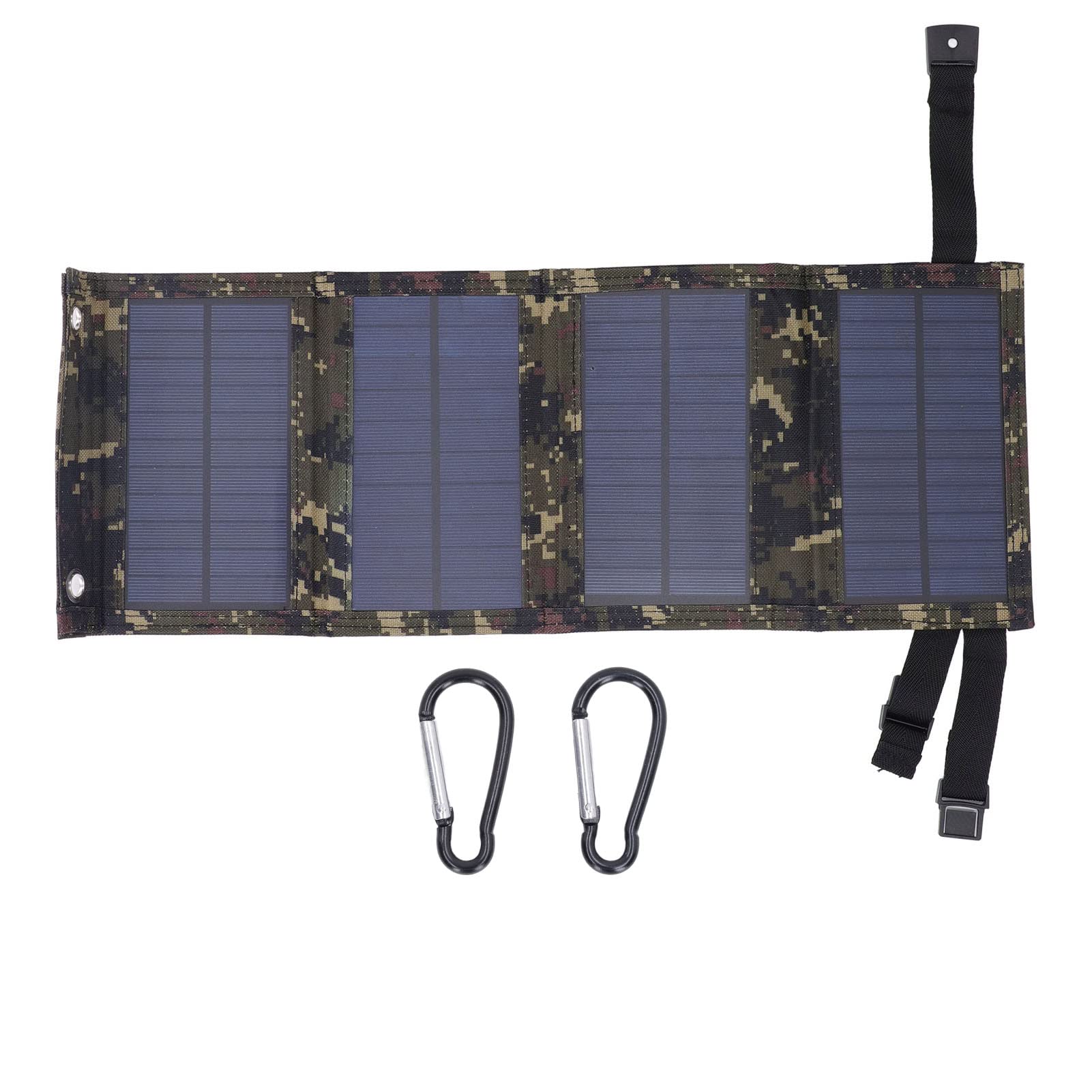 Folding Solar Panel Charger, 10W 5V Portable Folding Solar Panel Charger Kit IP65 Waterproof Foldable Solar Charger Board for, Energy Controllers (Camouflage)