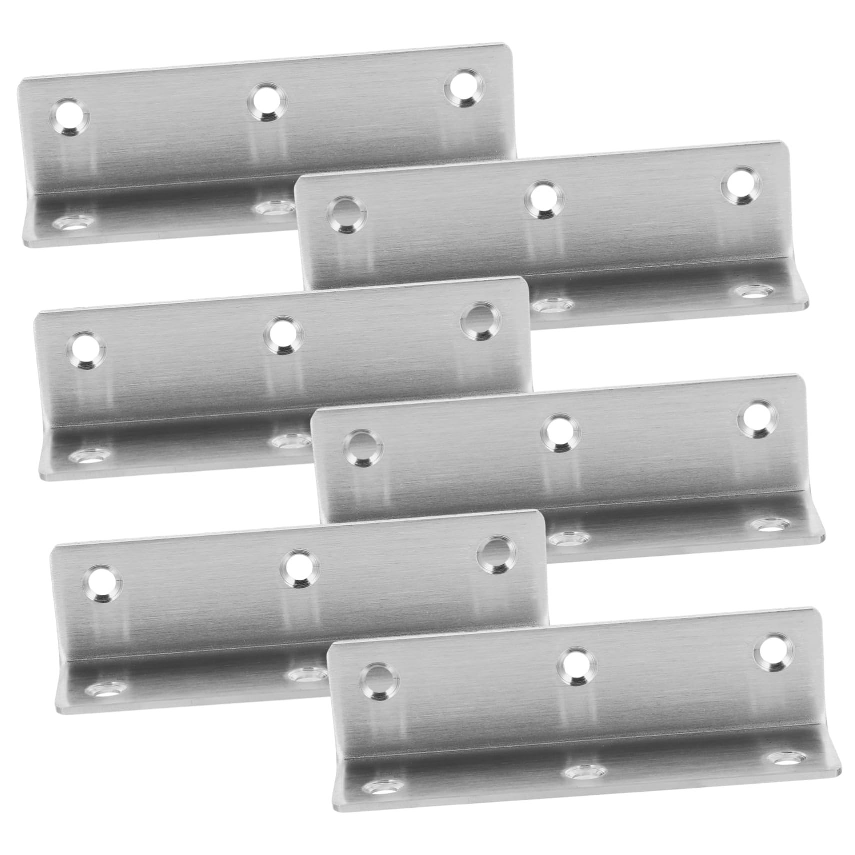 NAMOARLY 6pcs Heavy Duty Metal Corner l Shaped Brackets for Shelves Furniture 90 Degree Set