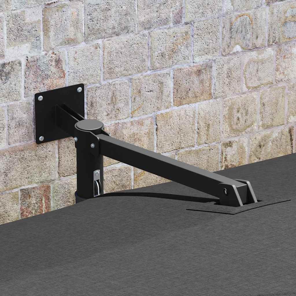 Ombrellone da parete, 248,5 x 247,5 cm, pieghevole, in acciaio e poliestere, moderno ombrellone da balcone per terrazza, giardino e esterni
